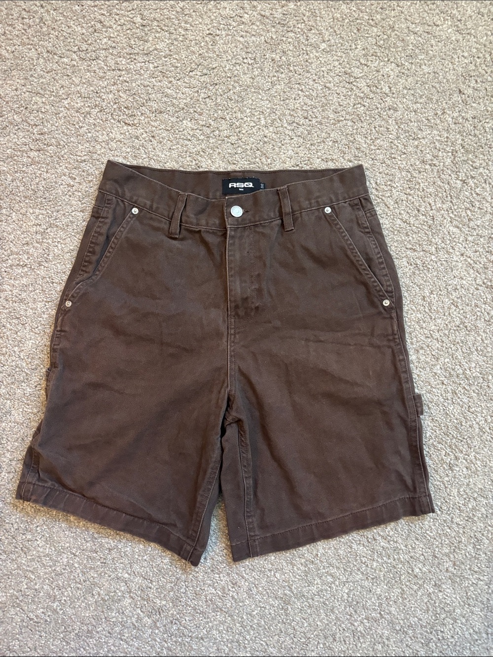 RSQ Men's Dark Brown Cargo Work Shorts Size 31